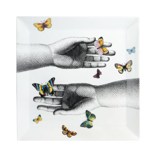 Mani e Farfalle square tray